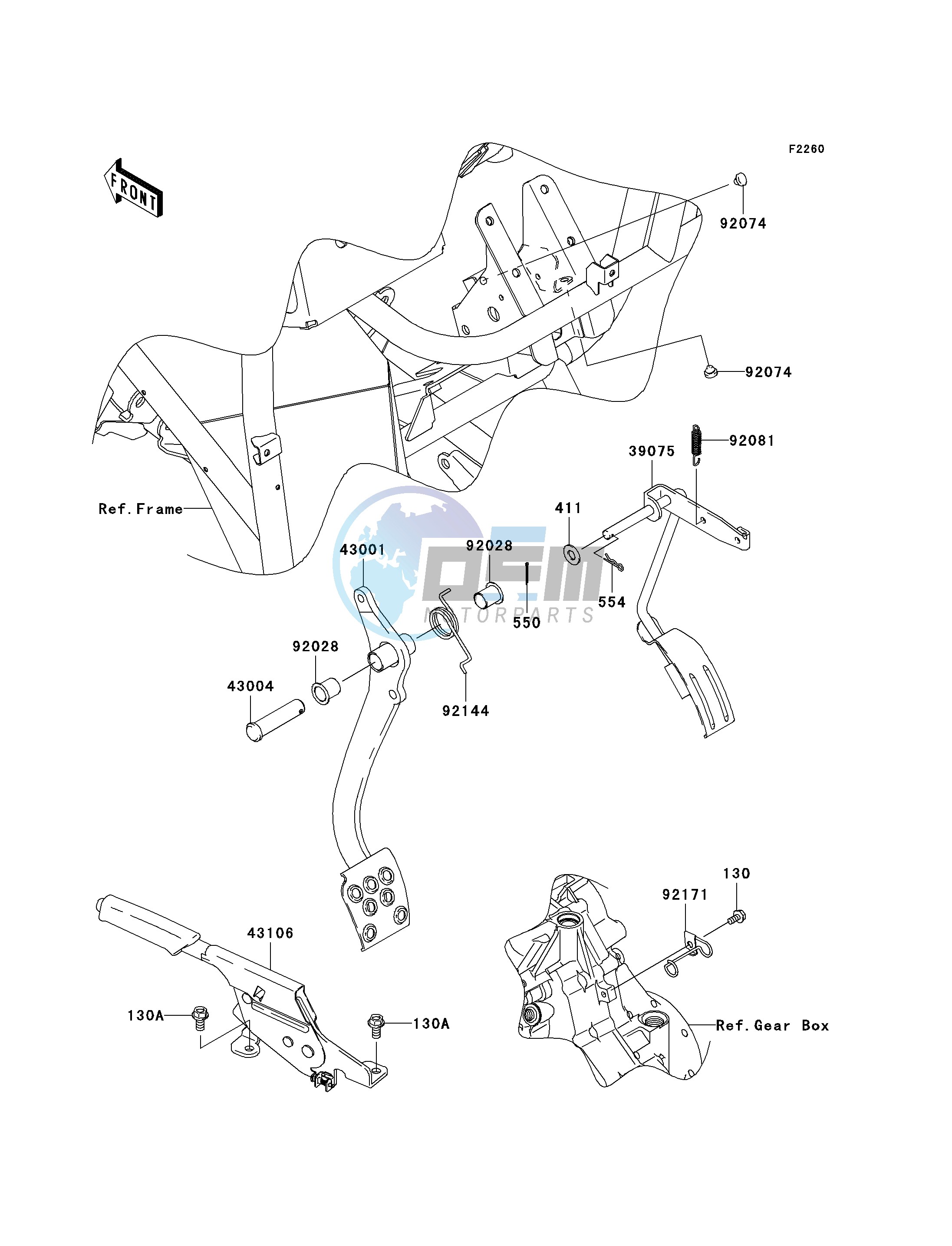 BRAKE PEDAL_THROTTLE LEVER