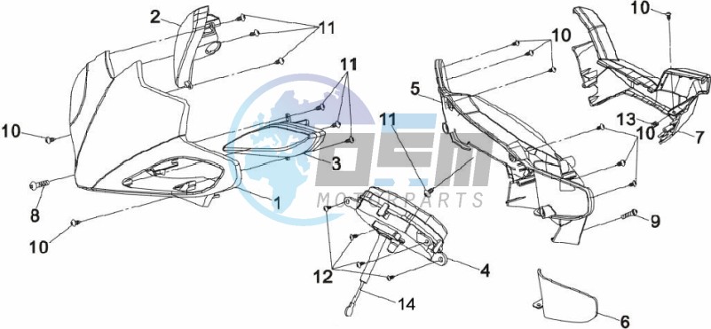 HEAD LIGHT COVER / SPEEDOMETER COWL / DASHBOARD