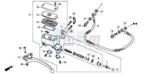 GL1800A drawing CLUTCH MASTER CYLINDER