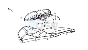 MAXSYM 600 I ABS EXECUTIVE EURO4 L7 drawing BUDDYSEAT / REAR LUGGAGE FRAME /