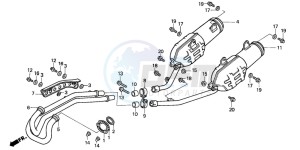 NX500 DOMINATOR drawing EXHAUST MUFFLER