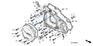 CRF450XD CRF450X Europe Direct - (ED) drawing R. CRANKCASE COVER