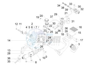 MP3 300 yourban lt erl drawing Control pedals - Levers