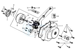 HUSKY - 125 cc drawing FLYWHEEL MAGNETO