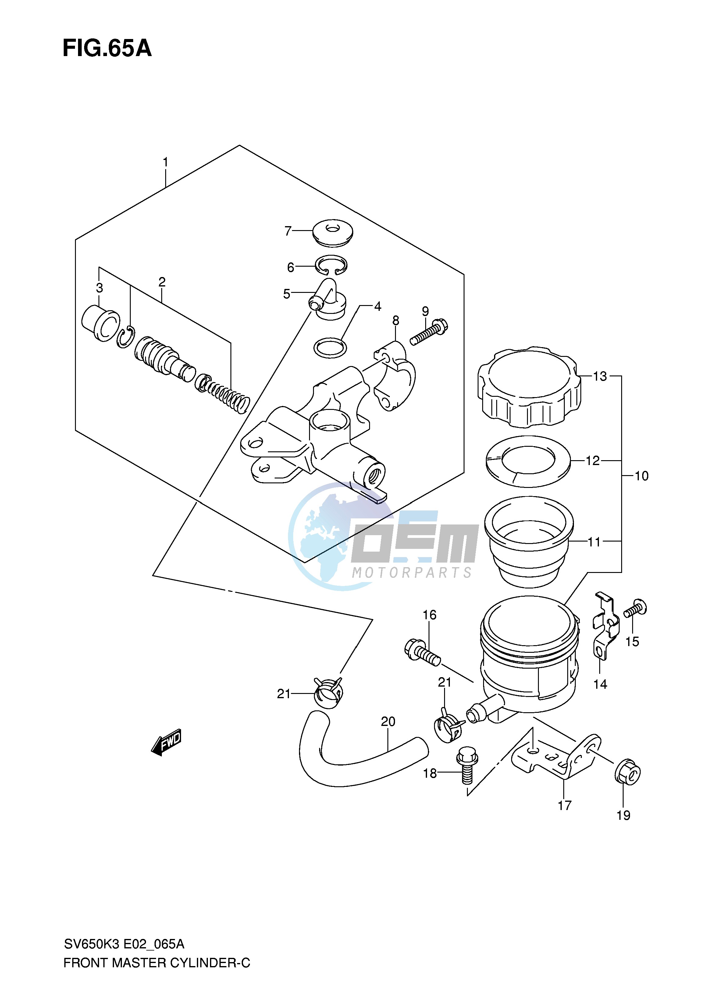 FRONT MASTER CYLINDER (SV650SAK7 SUAK7)