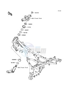 NINJA 250R EX250KCF GB XX (EU ME A(FRICA) drawing Frame