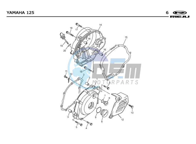 ENGINE COVERS  Yamaha 125 4T EURO2