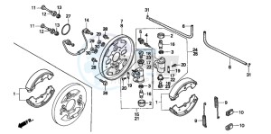 TRX300FW FOURTRAX 300 4X4 drawing FRONT BRAKE PANEL (TRX300FW)