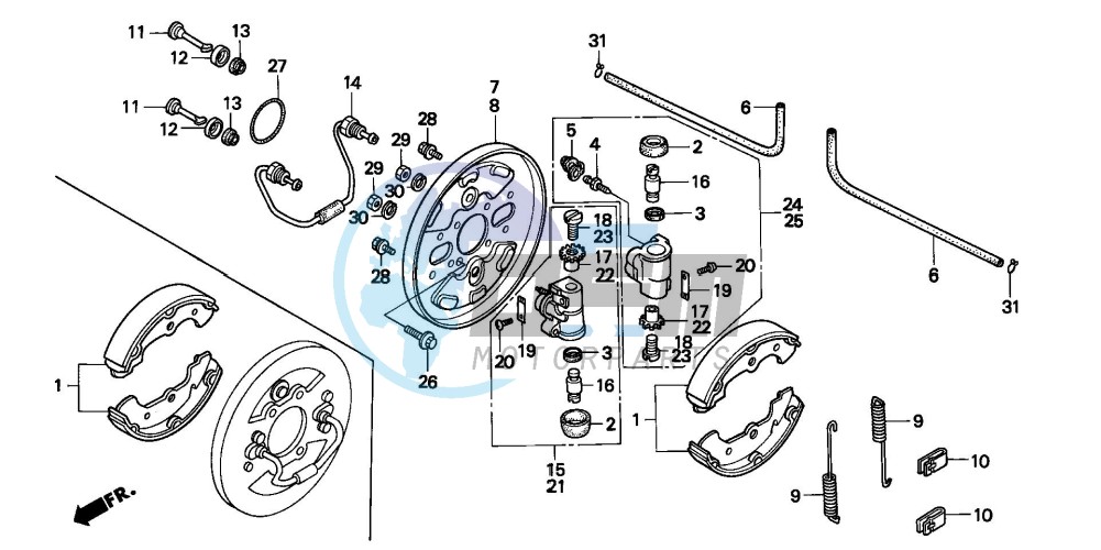 FRONT BRAKE PANEL (TRX300FW)