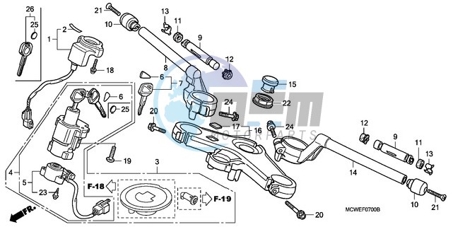 HANDLE PIPE/TOP BRIDGE