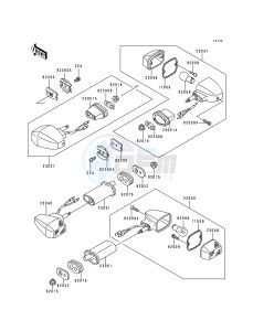 ZX 900 B [NINJA ZX-9R] (B4) [NINJA ZX-9R] drawing TURN SIGNALS