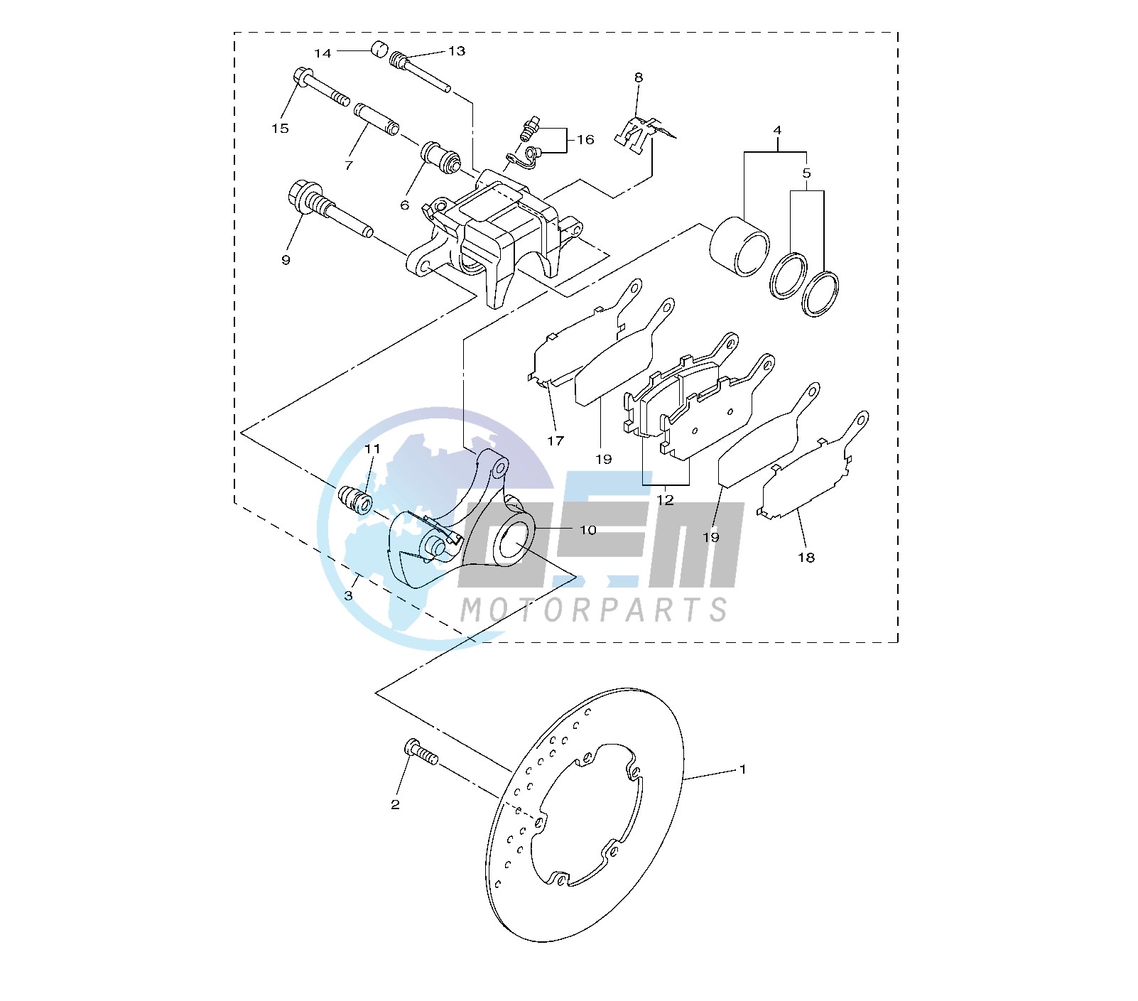 REAR BRAKE CALIPER