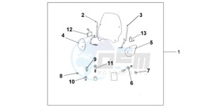 PES1509 Europe Direct - (ED / 2ED) drawing WINDSHIELD