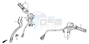 VFR800 drawing SWITCH/CABLE