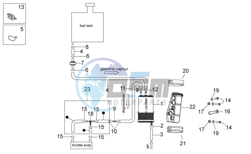 Fuel vapour recover system