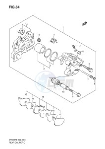 SV650 (E2) drawing REAR CALIPER (SEE NOTE)