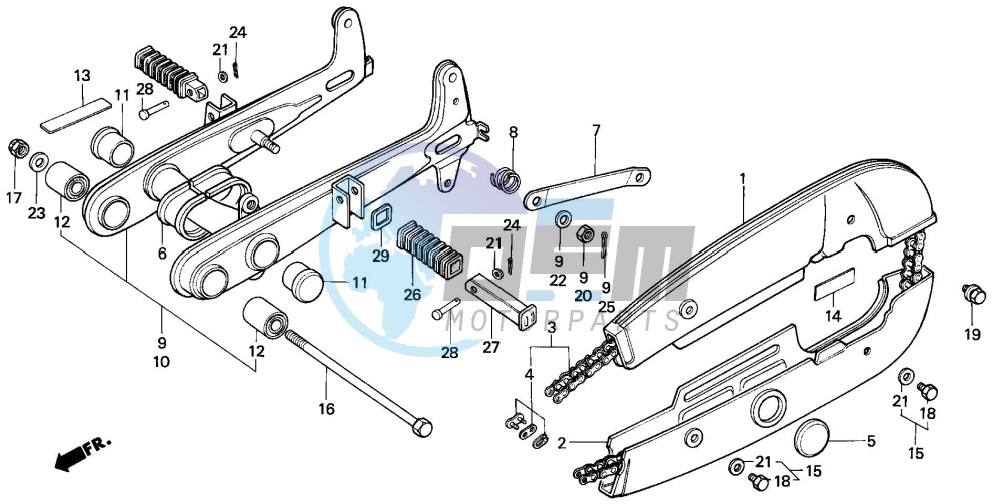 REAR FORK/CHAIN CASE