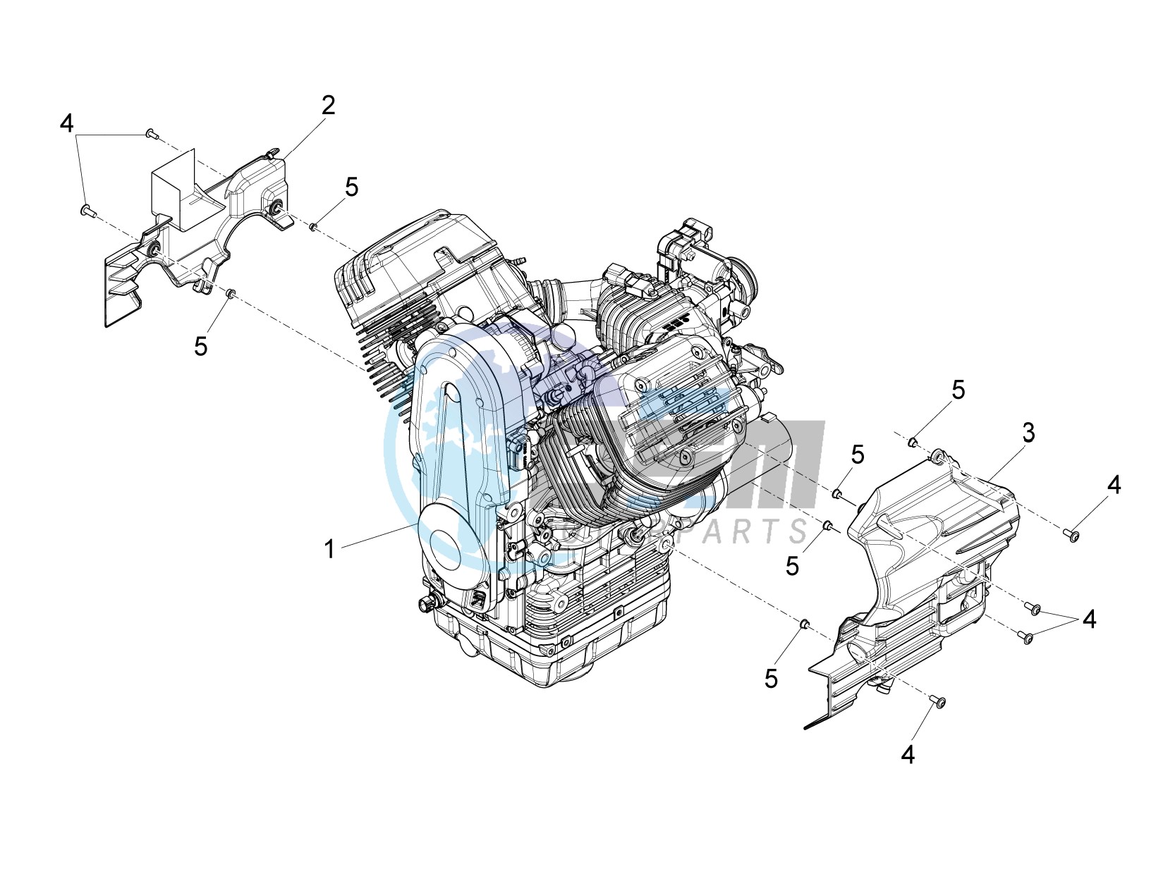 Engine-Completing part-Lever