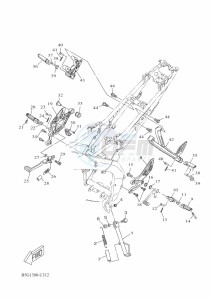 YZF125-A YZF-R125 (B5G2) drawing STAND & FOOTREST