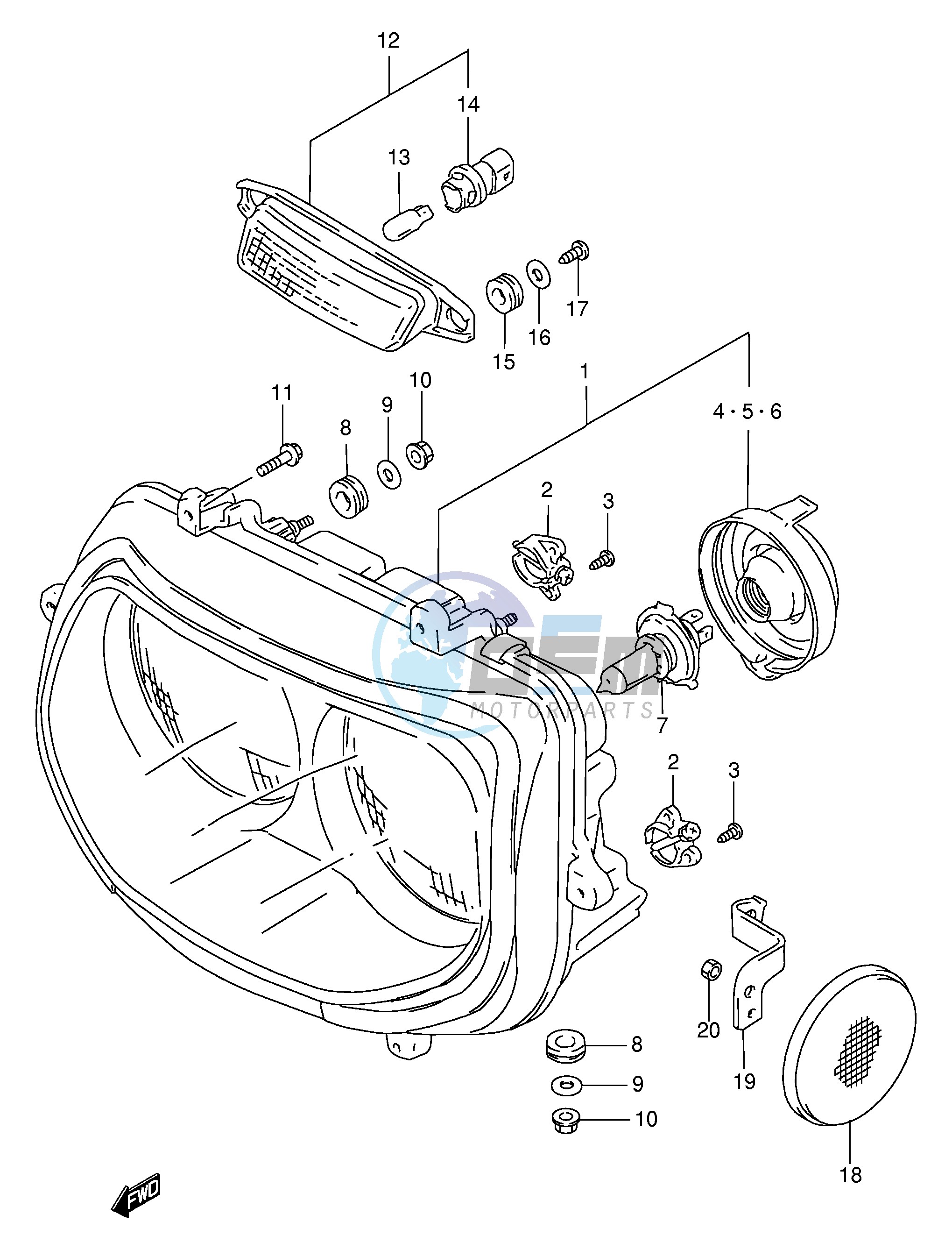 HEADLAMP (MODEL P R)