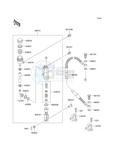 KX 85 A [KX85 MONSTER ENERGY] (A6F - A9FA) A8F drawing REAR MASTER CYLINDER