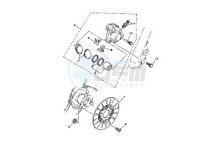 CR Z 50 drawing FRONT BRAKE CALIPER