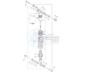 WR F 450 drawing REAR SHOCK ABSORBER