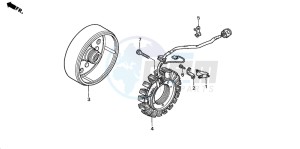 TRX350TE FOURTRAX 350 ES drawing GENERATOR