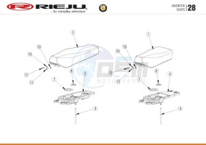 BYE-BIKE-RED 50 drawing SEAT