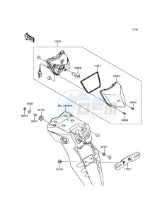 KLX250 KLX250SHF XX (EU ME A(FRICA) drawing Taillight(s)