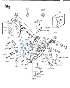 KDX 200 C [KDX200] (C1-C3) [KDX200] drawing FRAME FITTINGS