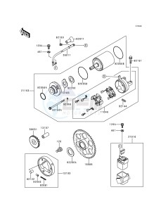 ZX 600 G [NINJA ZX-6R] (G1-G2) [NINJA ZX-6R] drawing STARTER MOTOR