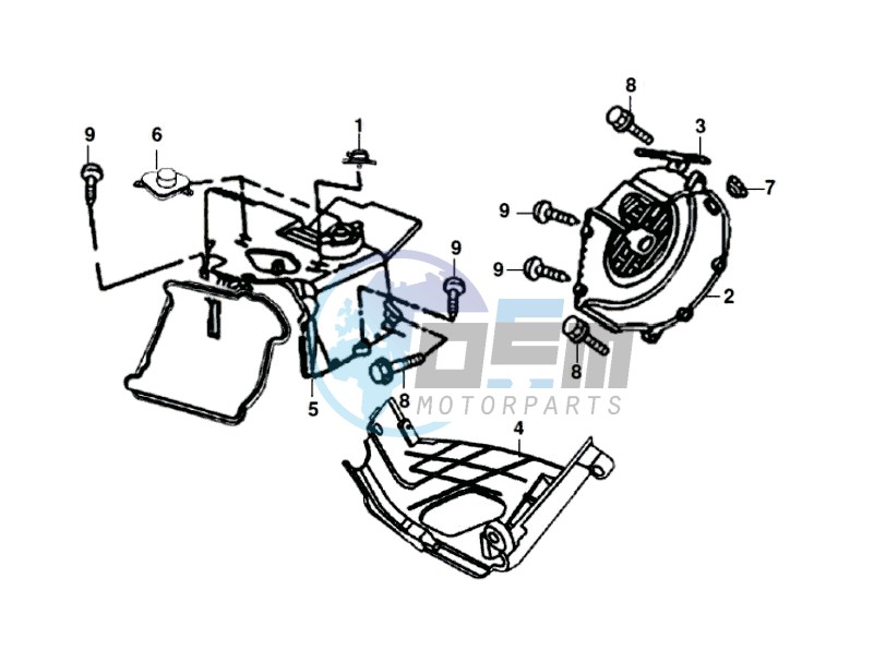 Fun cover engine shroud assy