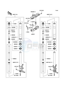 ZZR1400 ZX1400A6F FR GB XX (EU ME A(FRICA) drawing Front Fork