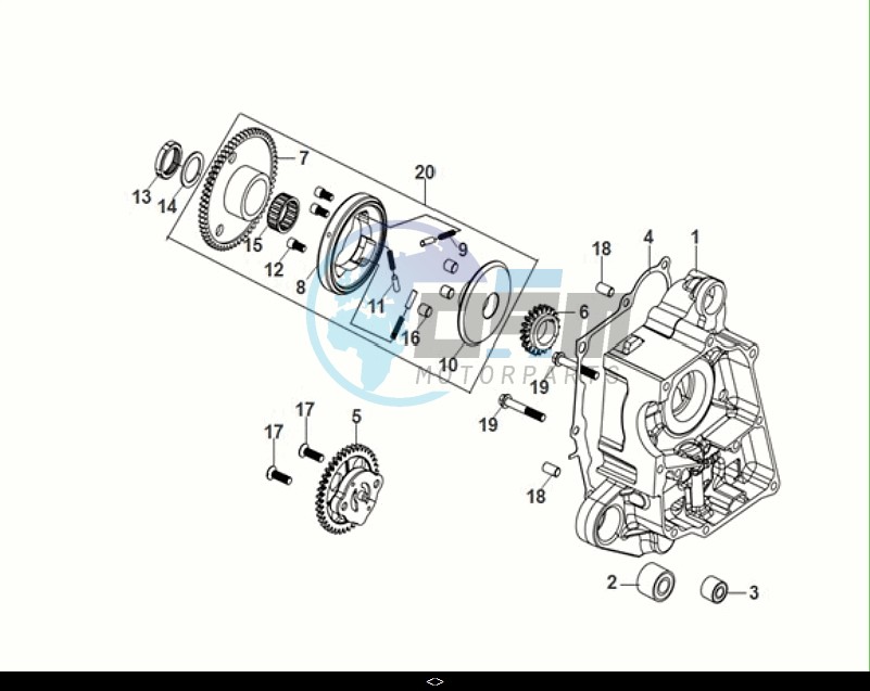 R CRANK CASE-OIL PUMP ASSY