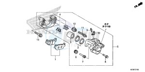 SH125SE SH125S UK - (E) drawing REAR BRAKE CALIPER