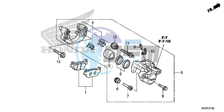 REAR BRAKE CALIPER