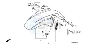 CBF600NA9 France - (F / ABS CMF) drawing FRONT FENDER