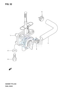 GZ250 (P19) drawing FUEL COCK