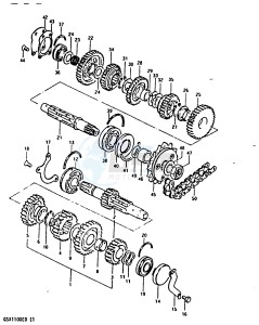 GSX1100 (Z-D) drawing TRANSMISSION