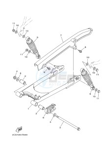 YB125 (2CS9) drawing REAR ARM & SUSPENSION