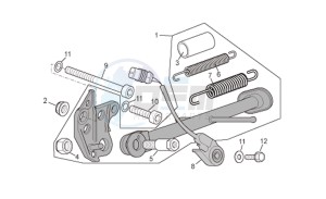 RSV 1000 Tuono drawing Central stand