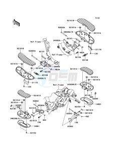 VN1700_CLASSIC_TOURER_ABS VN1700DDF GB XX (EU ME A(FRICA) drawing Footrests