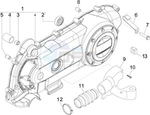 LX 50 4T 2V 25 Kmh Touring NL drawing Crankcase cover and cooling