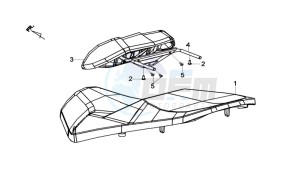 MAXSYM 600I ABS drawing BUDDYSEAT / REAR LUGGAGE FRAME /