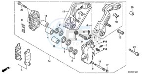 GL18009 E / MKH drawing L. FRONT BRAKE CALIPER