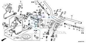 VFR1200XDE CrossTourer - VFR1200X Dual Clutch 2ED - (2ED) drawing HANDLE PIPE/TOP BRIDGE