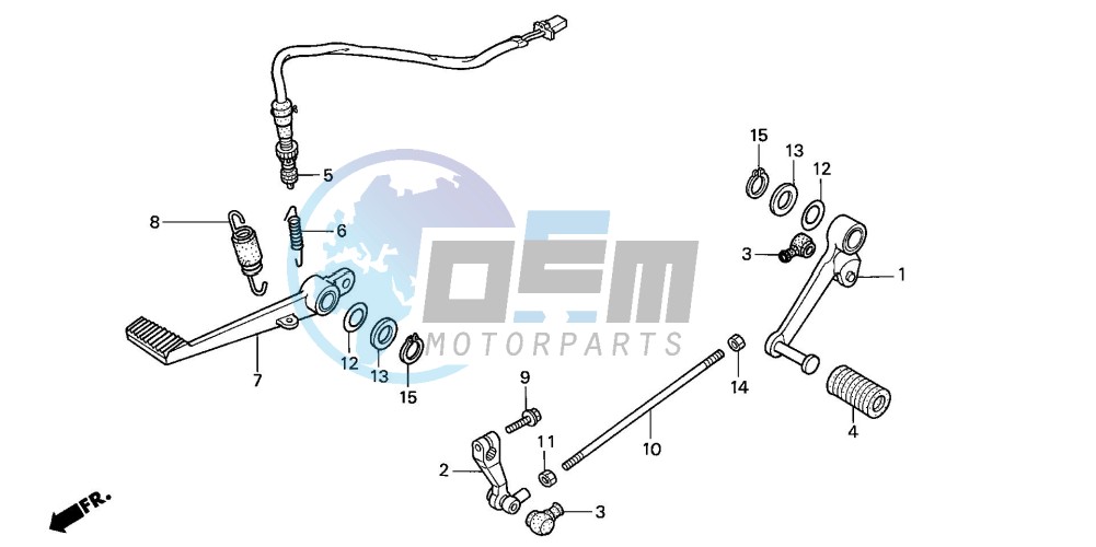 BRAKE PEDAL/CHANGE PEDAL