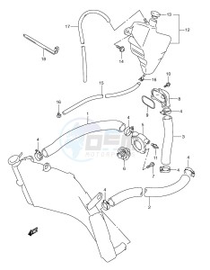 GSX-R600 (E2) drawing RADIATOR HOSE