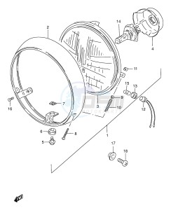 GN250 (E2) drawing HEADLAMP (MODEL Y E22,E25,E34,E39,E54)